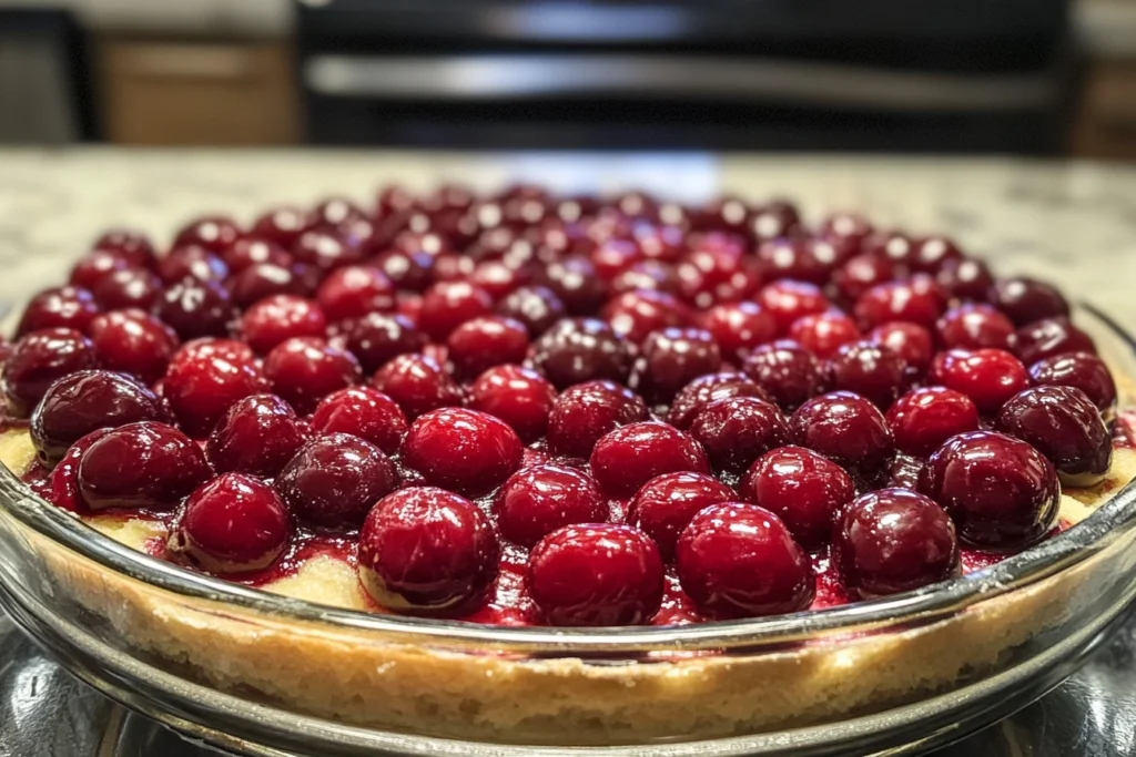 How do you keep cherries from sinking in cherry cake?