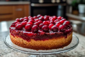 How do you keep cherries from sinking in cherry cake?