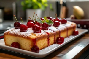 How do you keep cherries from sinking in cherry cake?