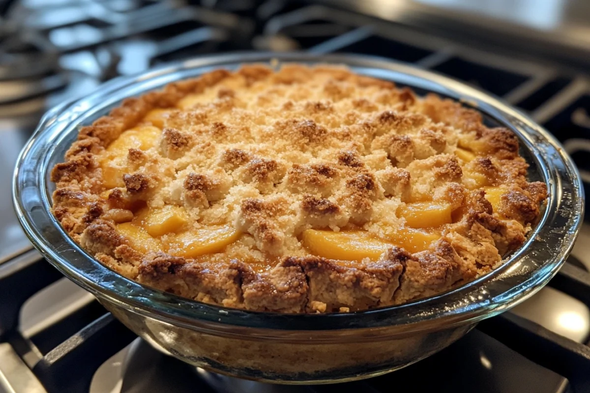 What's the difference between a peach cobbler and a crumble?