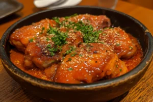 Why are pollos asados red?