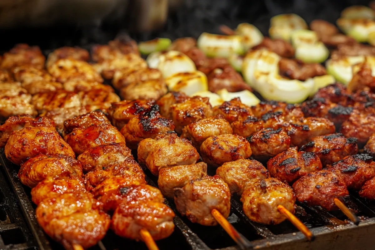 Why are pollos asados red?