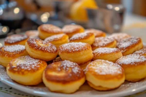 How do you keep mini pancakes warm for a party?