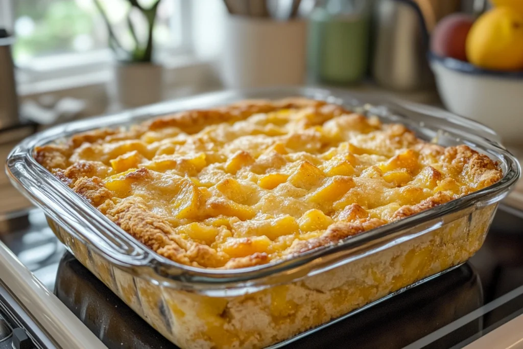 What is peach cobbler crust made of?
