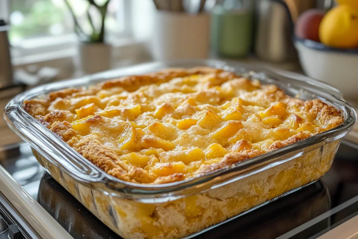 What is peach cobbler crust made of?