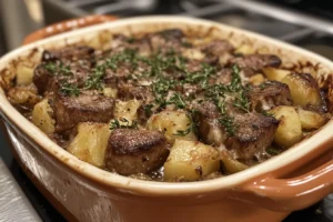 Do you cook potatoes or meat first?