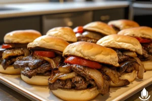 What sides go with Philly cheesesteak sliders?