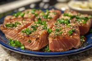 How does Gordon Ramsay cook ahi tuna?