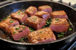 How is ahi tuna best cooked?