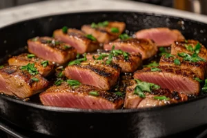 How is ahi tuna best cooked?