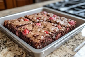  Today how long does it take to make strawberry crunch brownies? 
