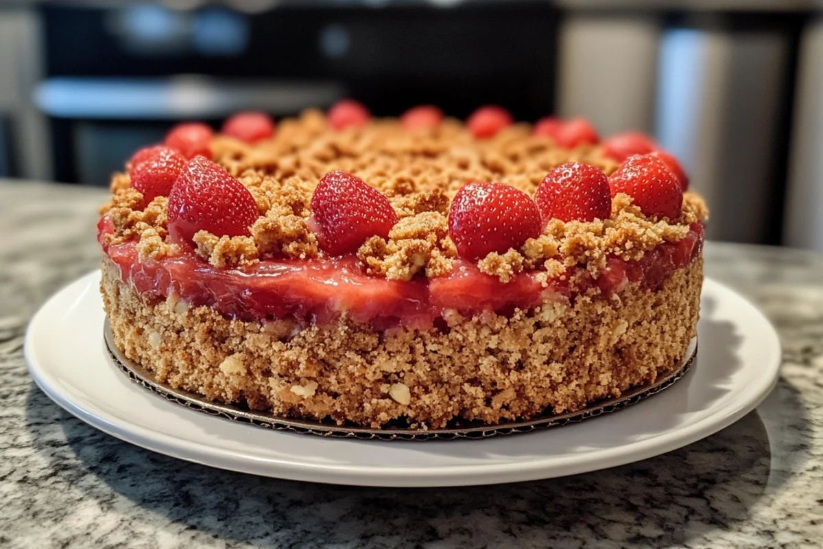 strawberry crunch cake