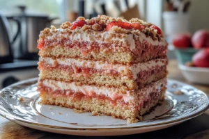 strawberry crunch cake